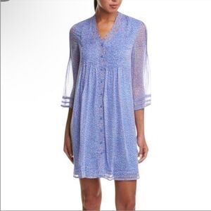 Diane Von Furstenberg Women's Layla Leo Cornflower 100% Silk Dress Sz. 6